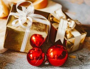 Christmas present gold